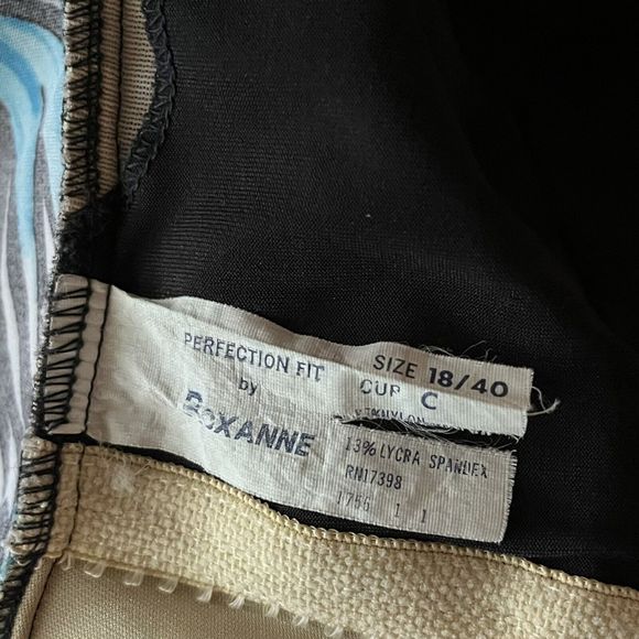 Vintage Perfection Fit by Roxanne Bathing Swim Suit Skort Floral Sz 18 40 C - Picture 7 of 7